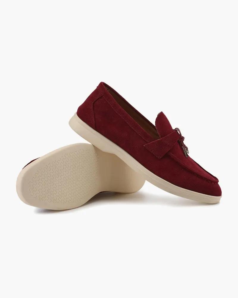 Old Money Suede Lady Loafers Old Money Women