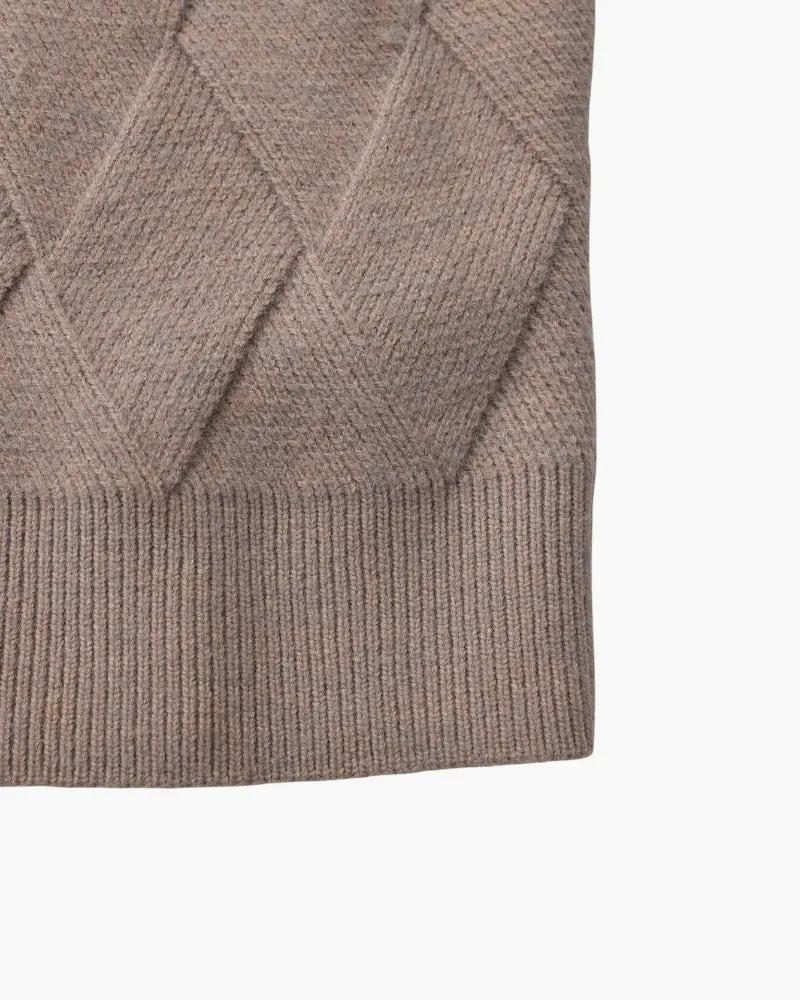 Diamond Knit Crewneck Sweater Old Money