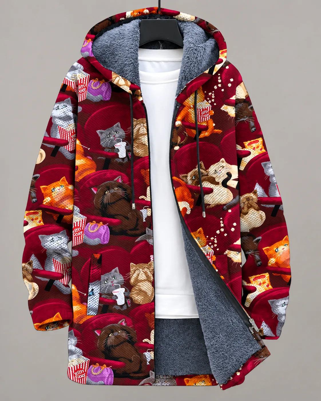 Veste à Capuche Elara avec Imprimé Artistique d'Œil