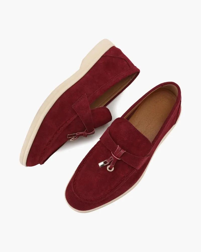 Old Money Suede Lady Loafers Old Money Women
