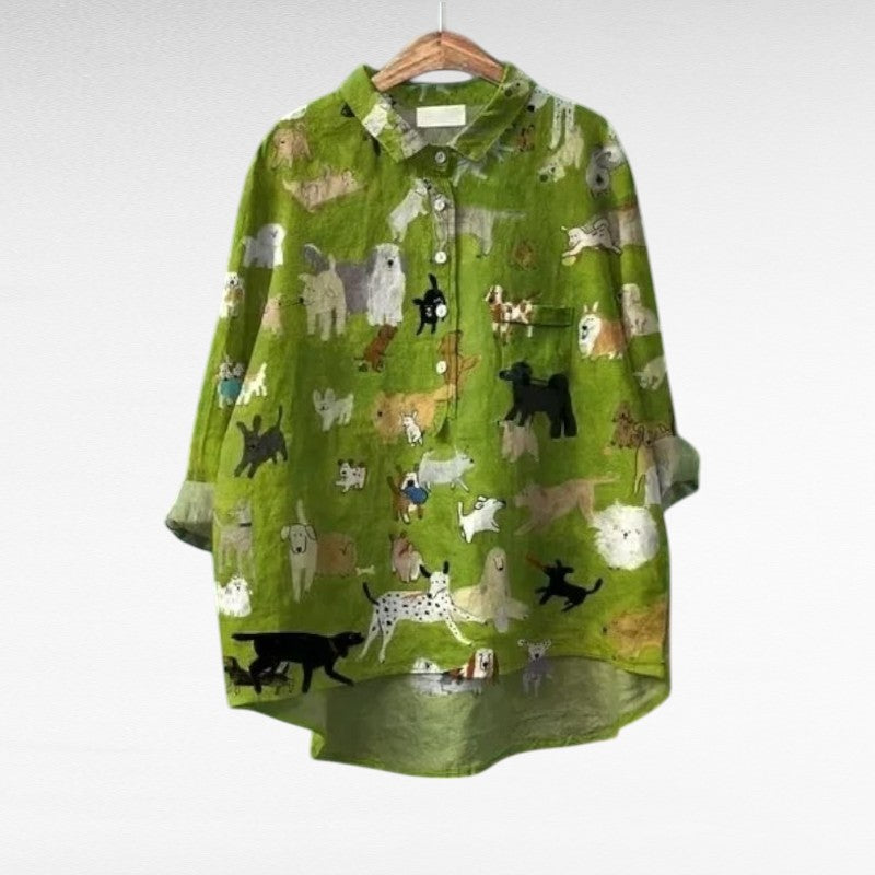 Cécile | Blouse d'été élégante en lin