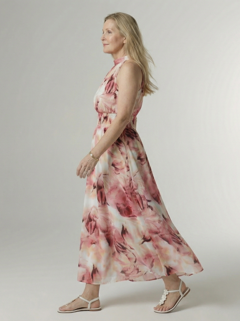 Sylin | Robe midi à licou froncé