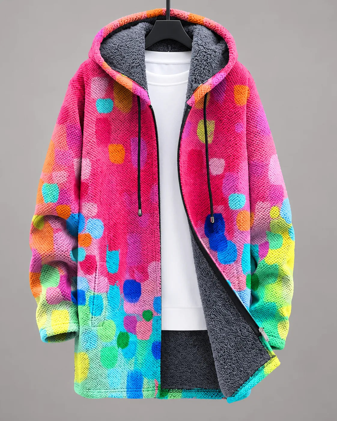 Veste à capuche Celestine au motif géométrique