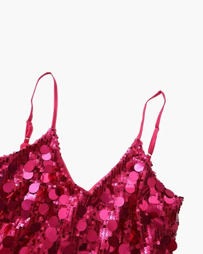 Sequin Party Mini Dress Old Money Women