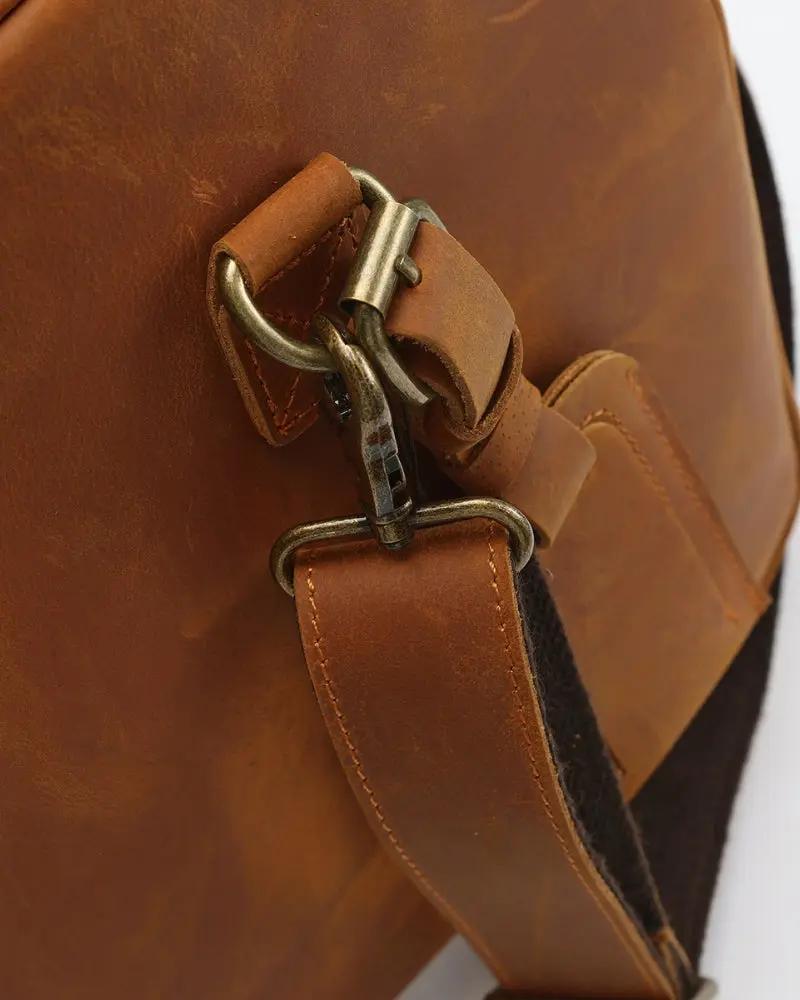 Montague Leather Duffle Old Money