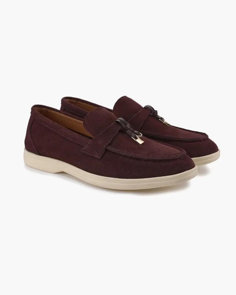 Old Money Suede Lady Loafers Old Money Women