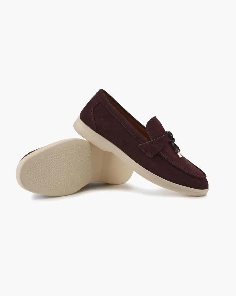 Old Money Suede Lady Loafers Old Money Women