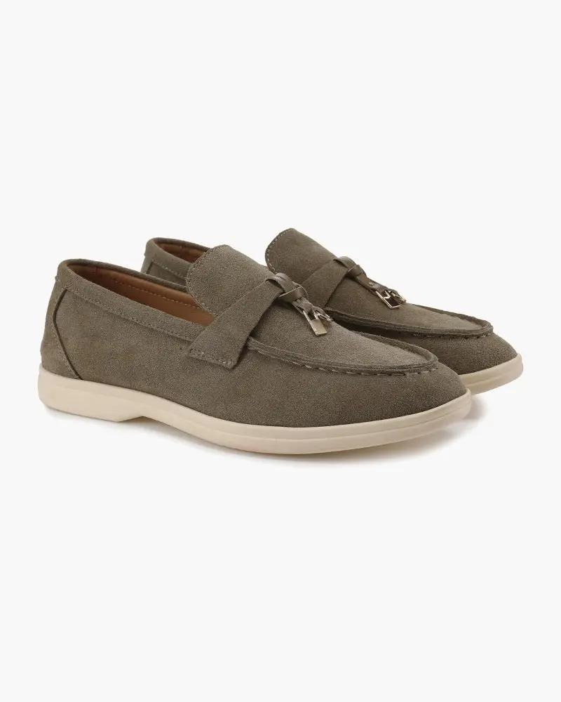 Old Money Suede Lady Loafers Old Money Women