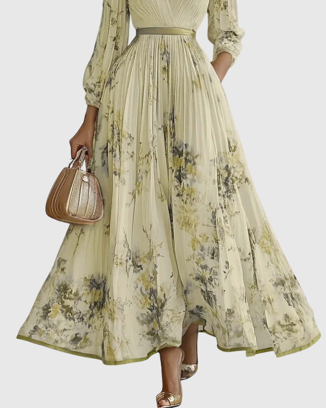 Rowella - Robe longue plissée élégante