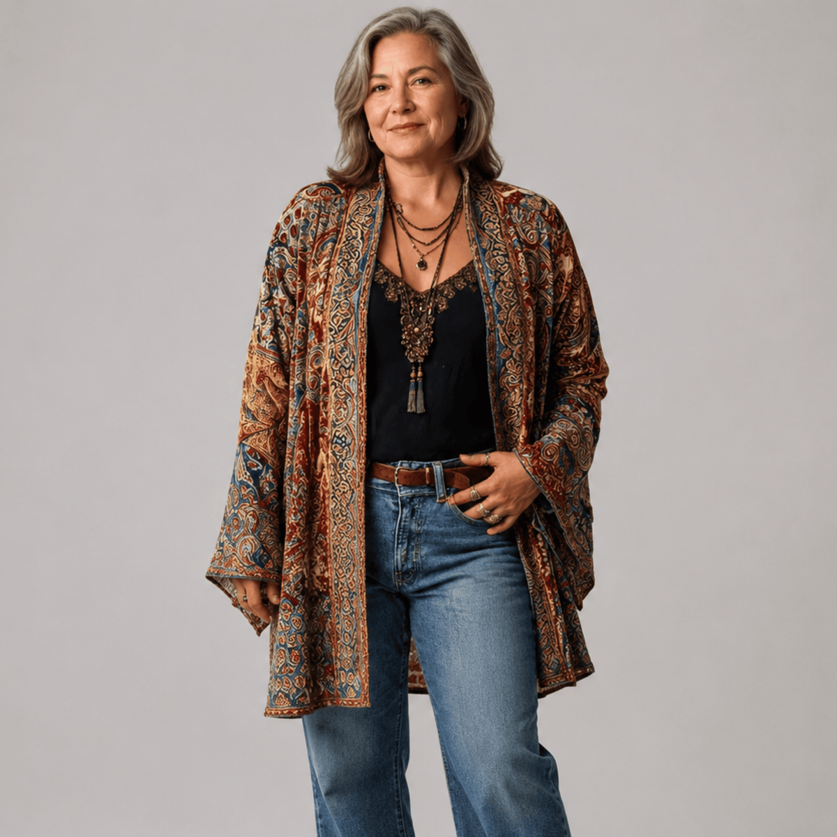 Darcy | Boho Embroidered Cardigan Kimono