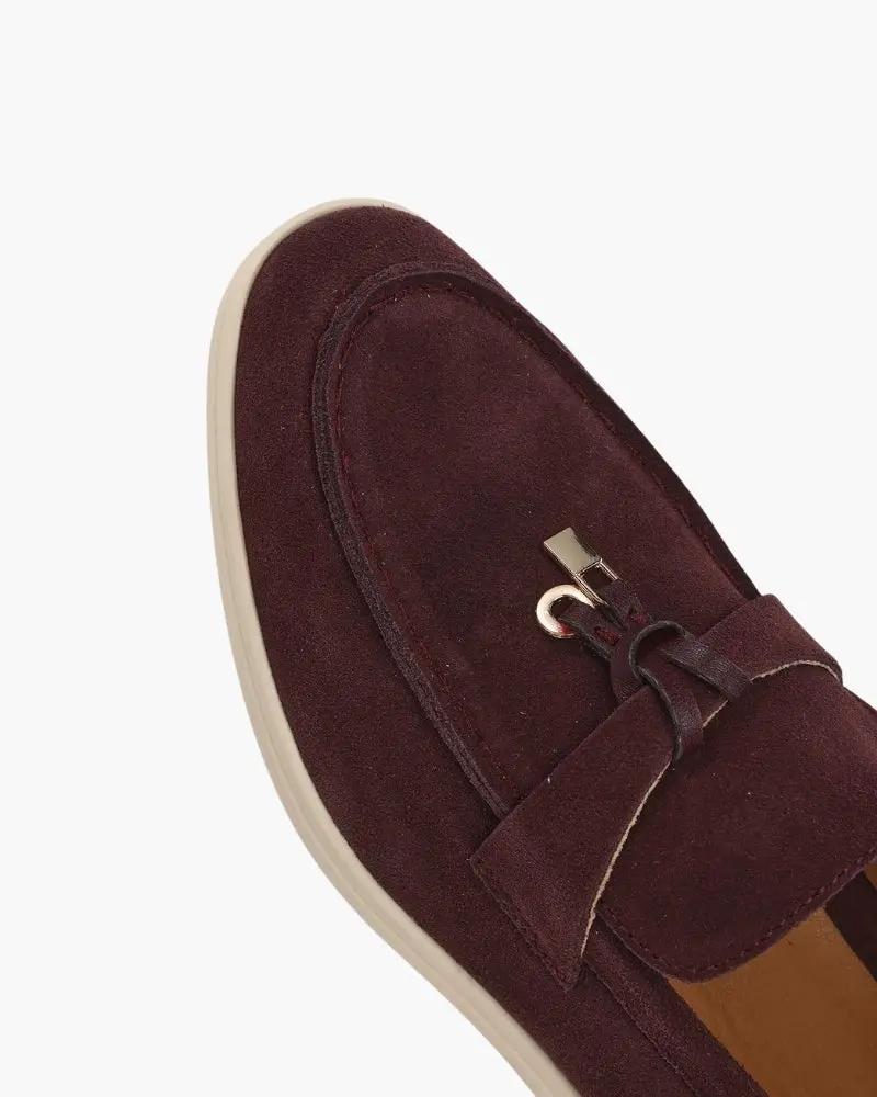 Old Money Suede Lady Loafers Old Money Women