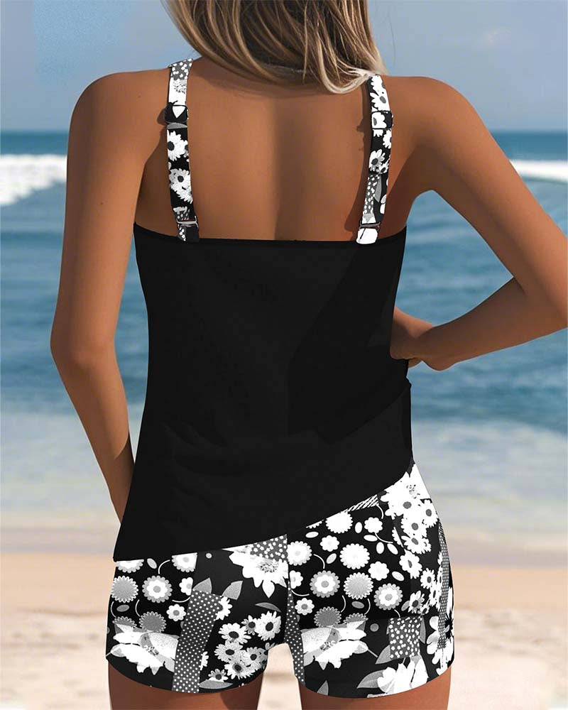 Nanet - Ensemble Tankini Short Imprimé