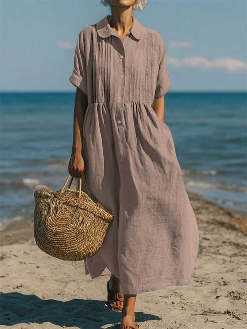 ROBE ÉLÉGANTE EN LIN POUR FEMMES
