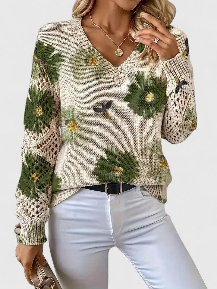 Aurélie - Gilet fleuri léger