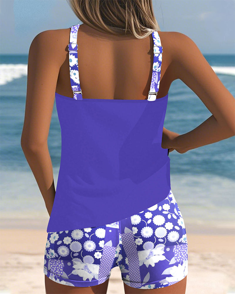 Nanet - Ensemble Tankini Short Imprimé