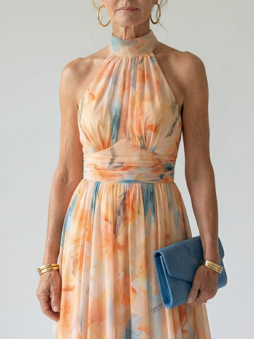 Elin | Robe midi à licou douce