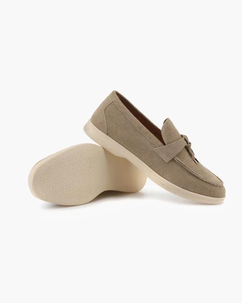 Old Money Suede Lady Loafers Old Money Women
