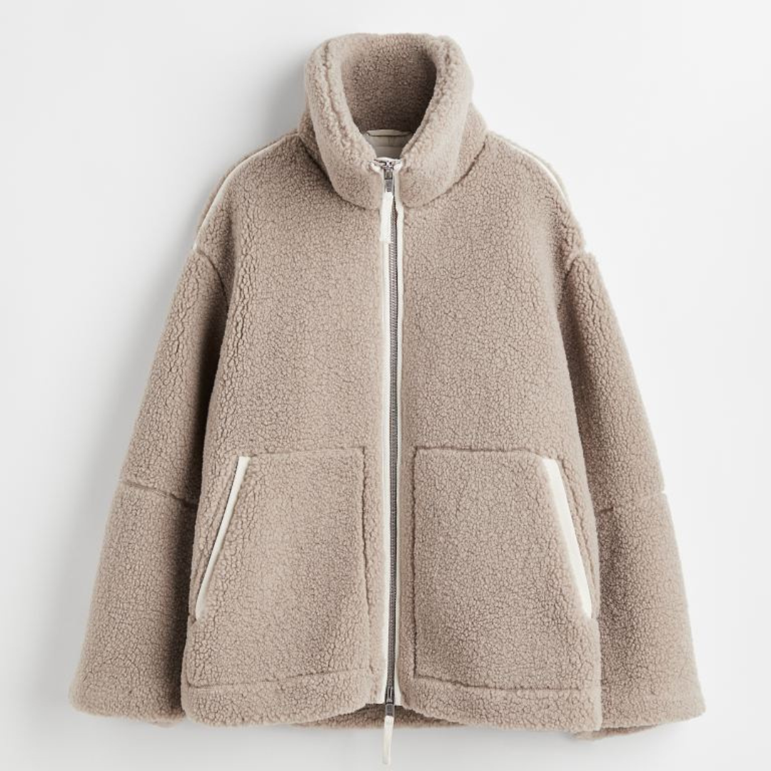 Veste d'hiver douce et chaude Anastasia de Danoir Paris, veste en jassen avec doublure confortable et design élégant.