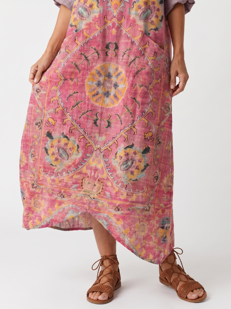 Tilda | Robe Midi Décontractée à Motif Abstrait