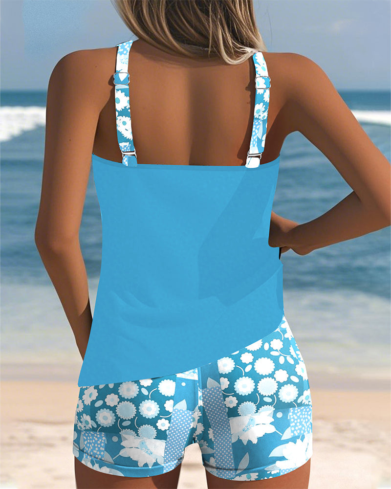 Nanet - Ensemble Tankini Short Imprimé