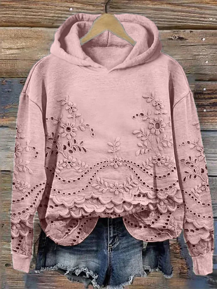 Amélie - Sweat à Capuche Fleuri