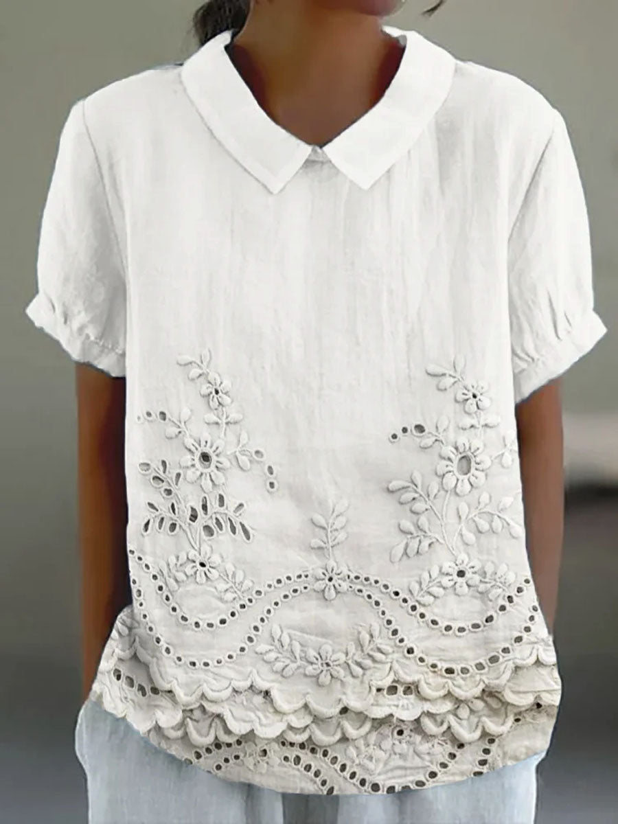 Lily | Chemise Broderie Fleurie