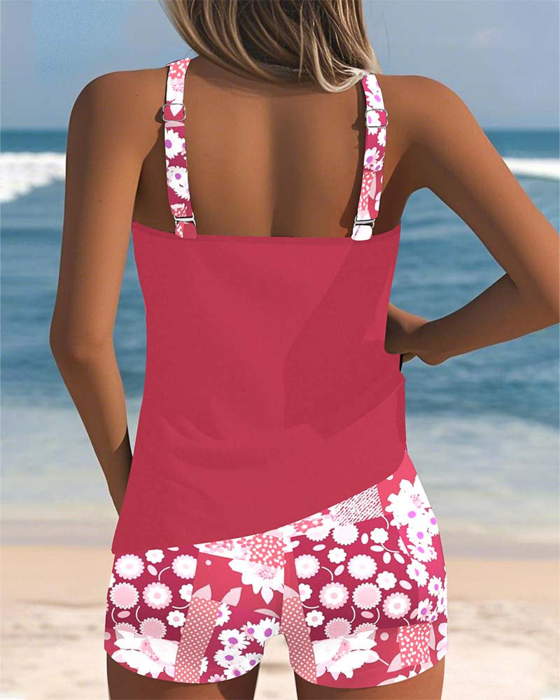 Nanet - Ensemble Tankini Short Imprimé