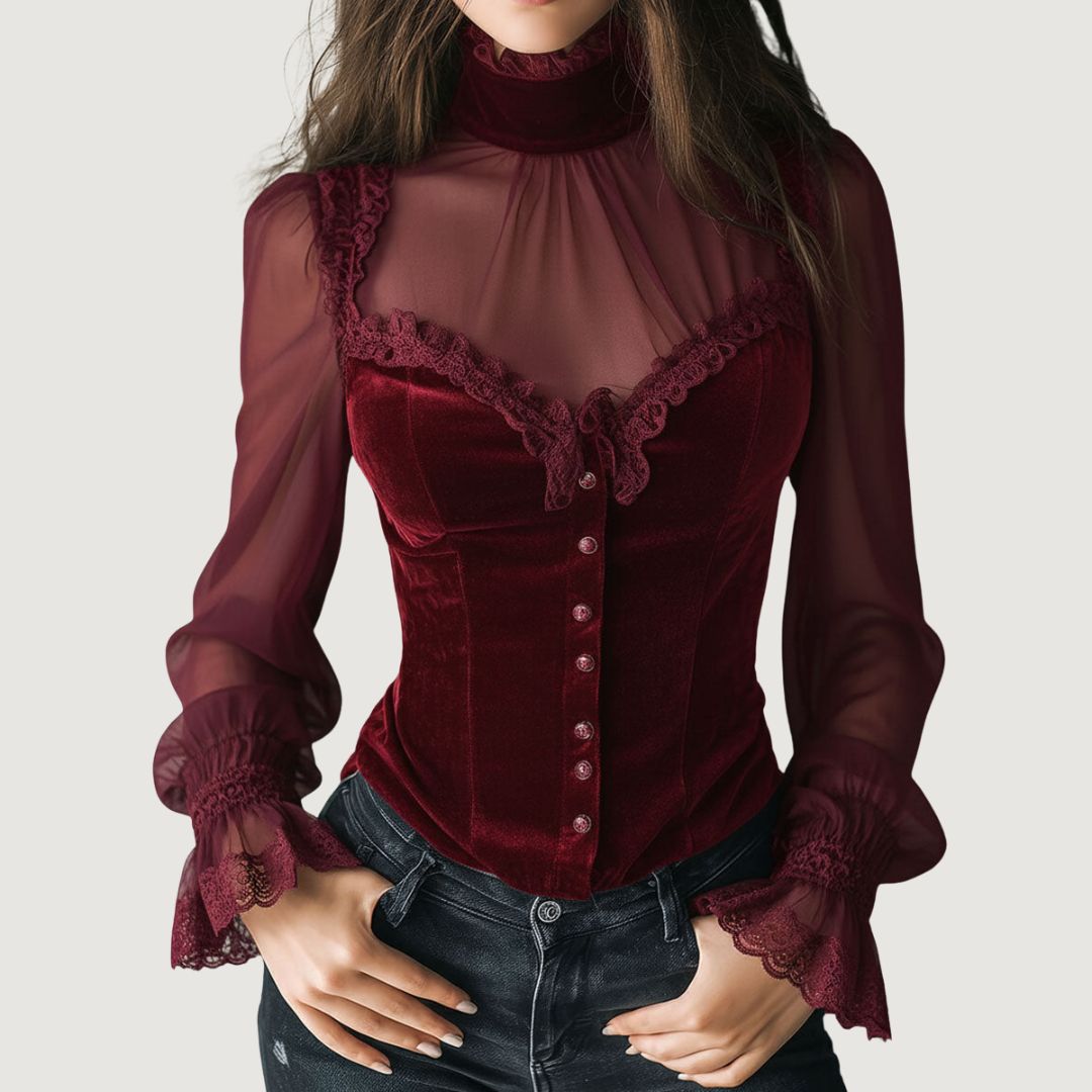 Elvira - Blouse élégante en Dentelle