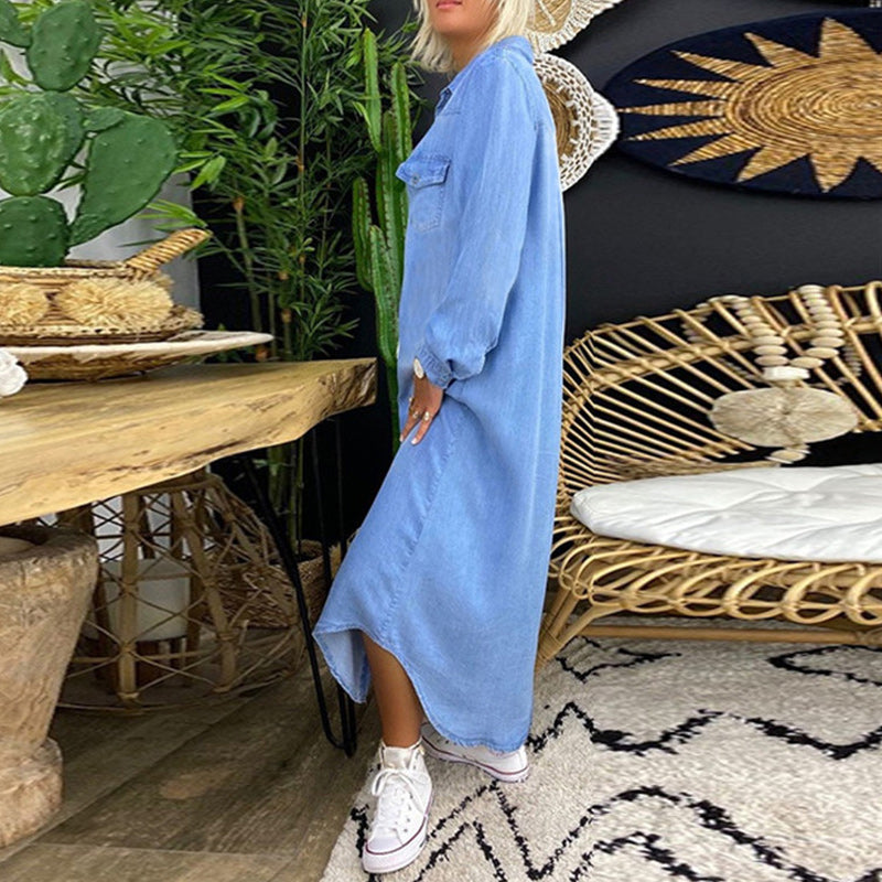 Yara - Élégante Robe Longue en Jean