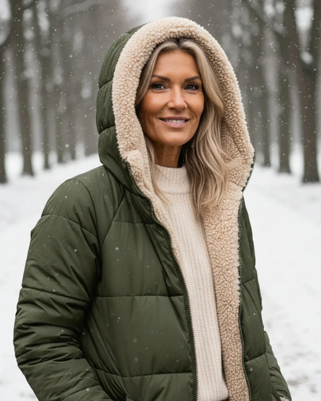 Layla - Élégant Manteau Long Réversible