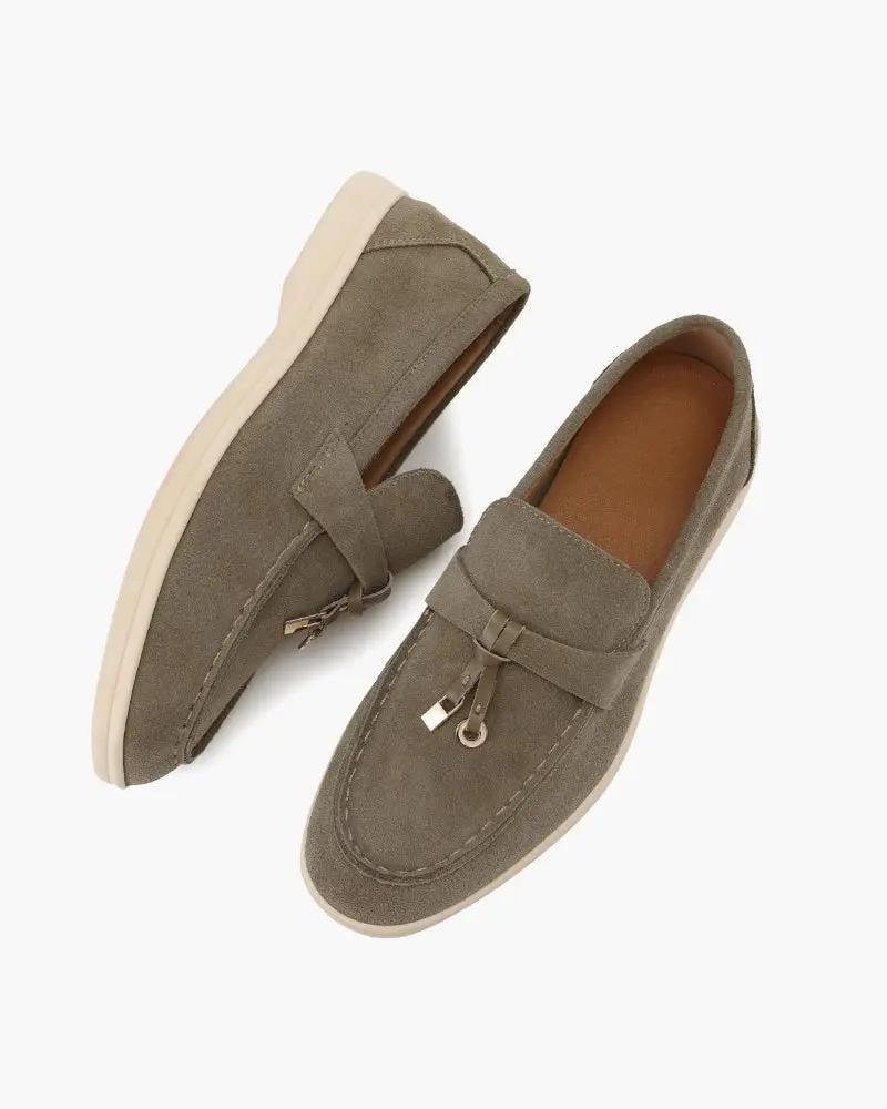 Old Money Suede Lady Loafers Old Money Women