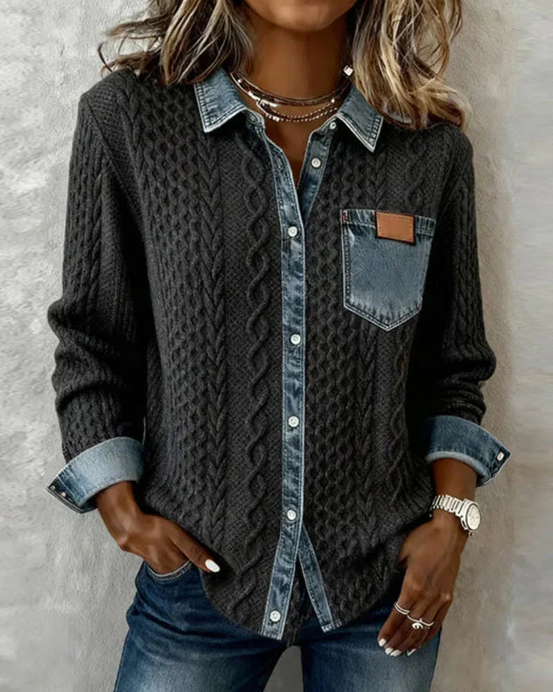 Simone - Chemise en jean audacieuse