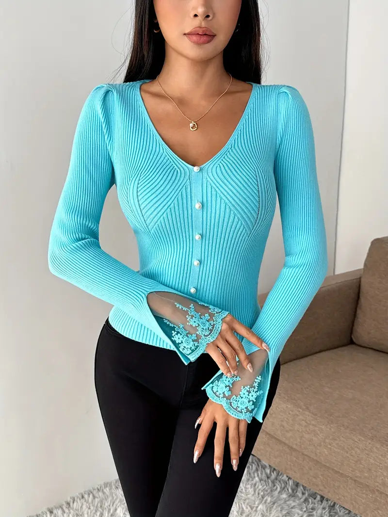 Elena - Pull Chic en Dentelle