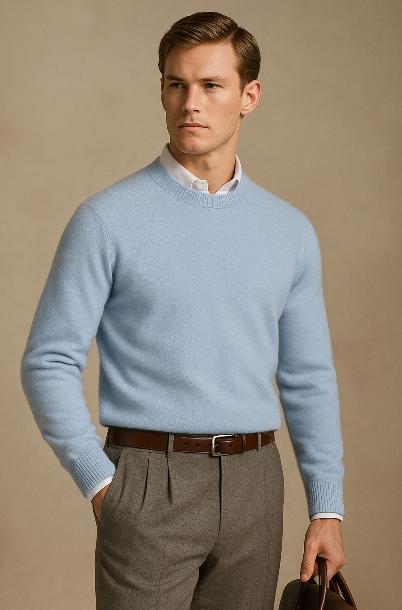 Giles - Pull col rond élégant