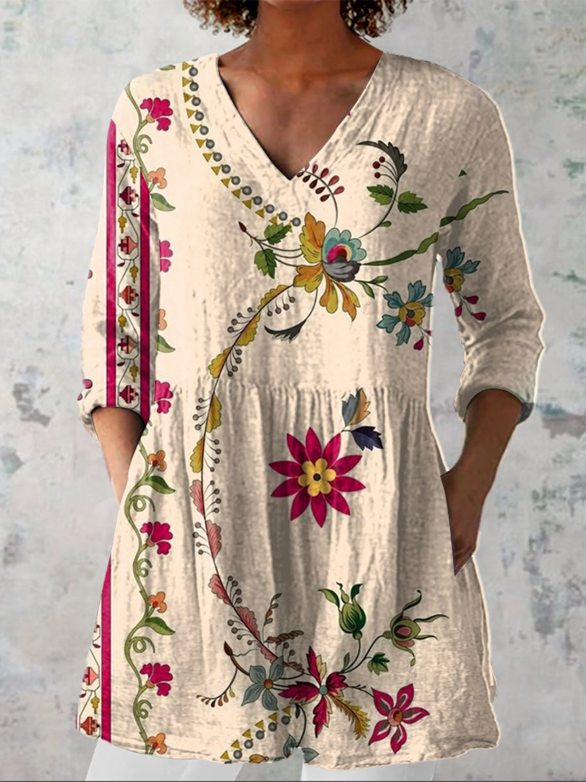 Clara | Chemise longue en V