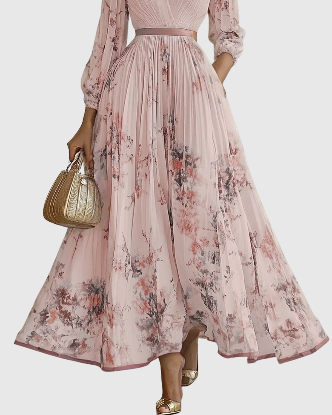 Rowella - Robe longue plissée élégante