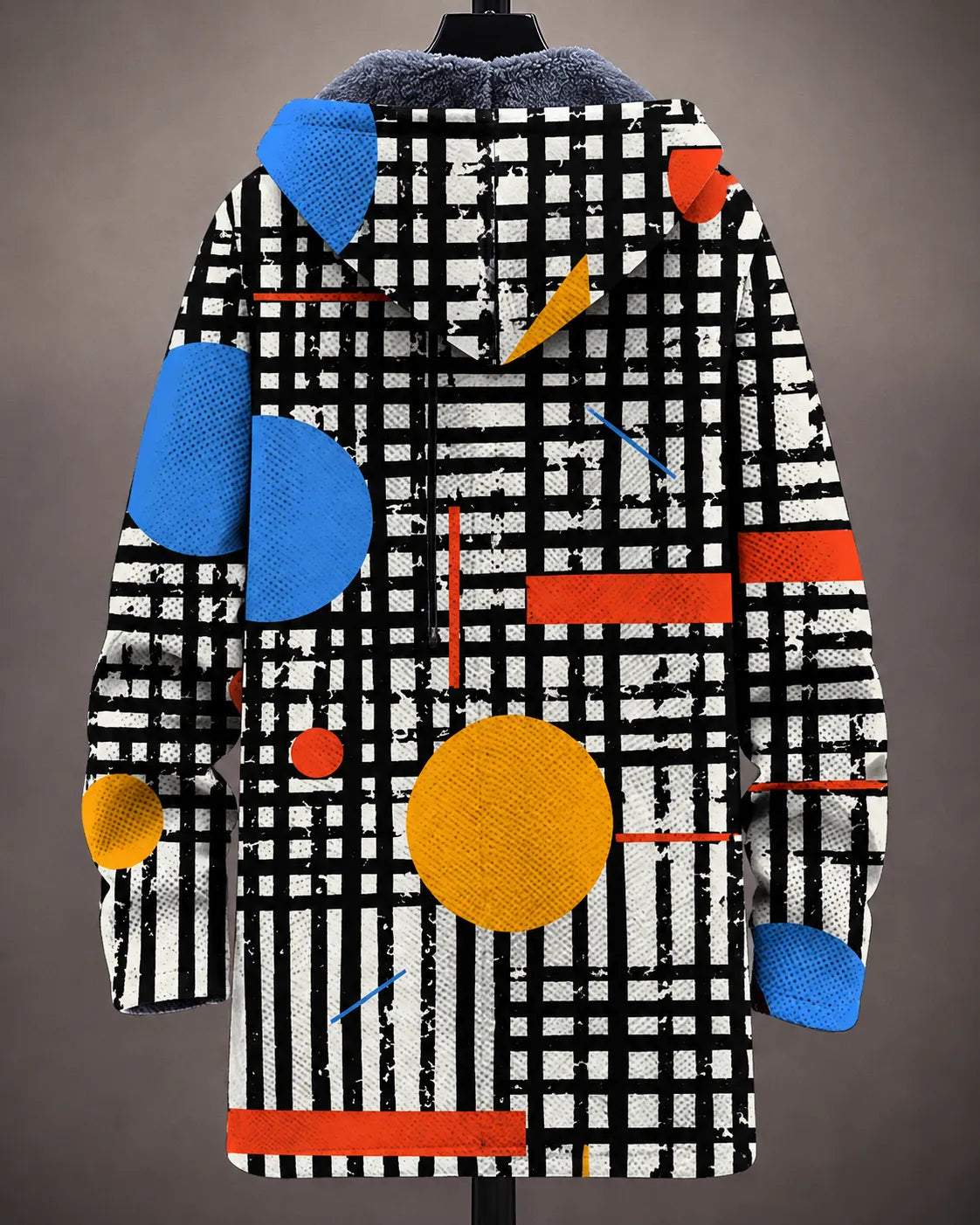 Veste à Capuche Art Moderne Imprimée Céleste