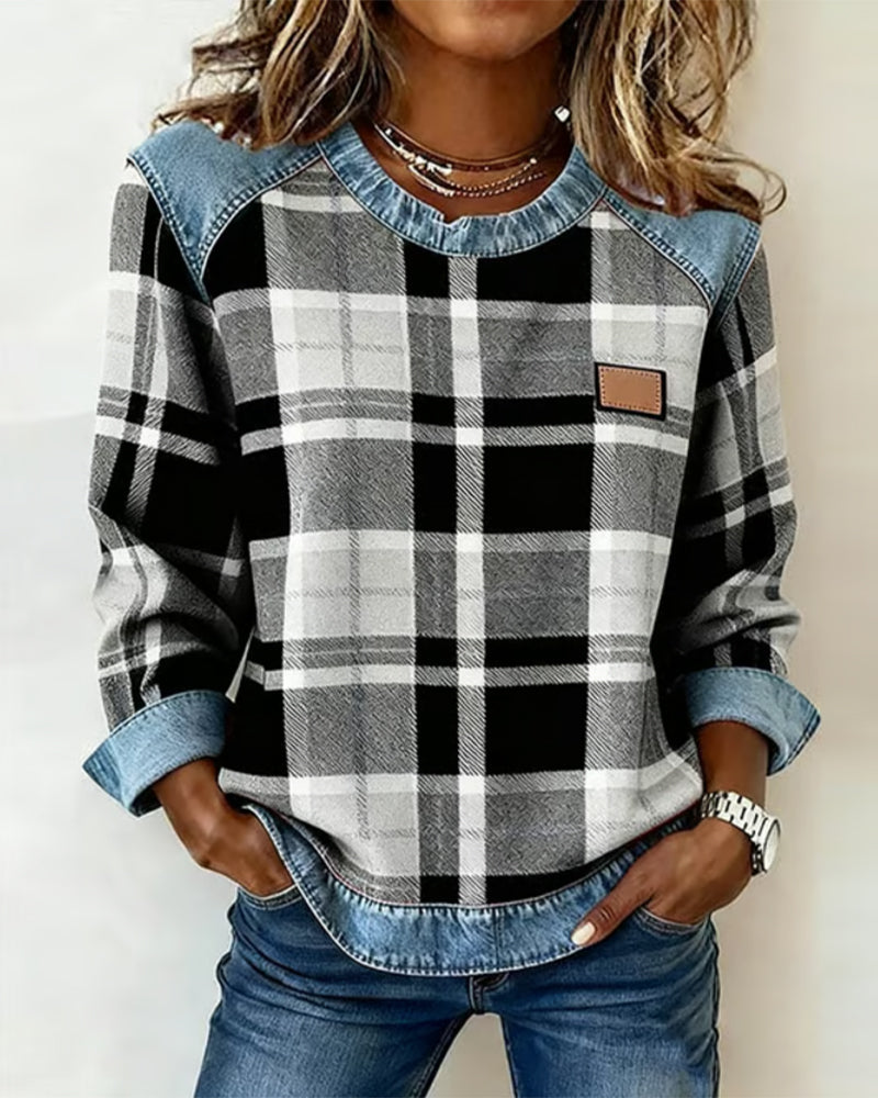 Célia - Sweat-shirt patchwork audacieux