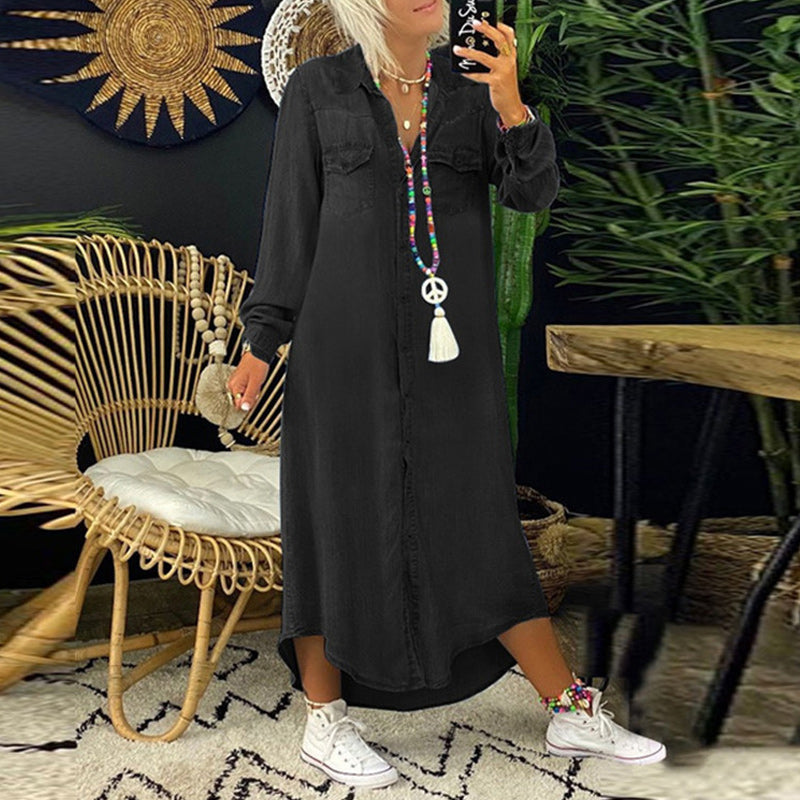 Yara - Élégante Robe Longue en Jean