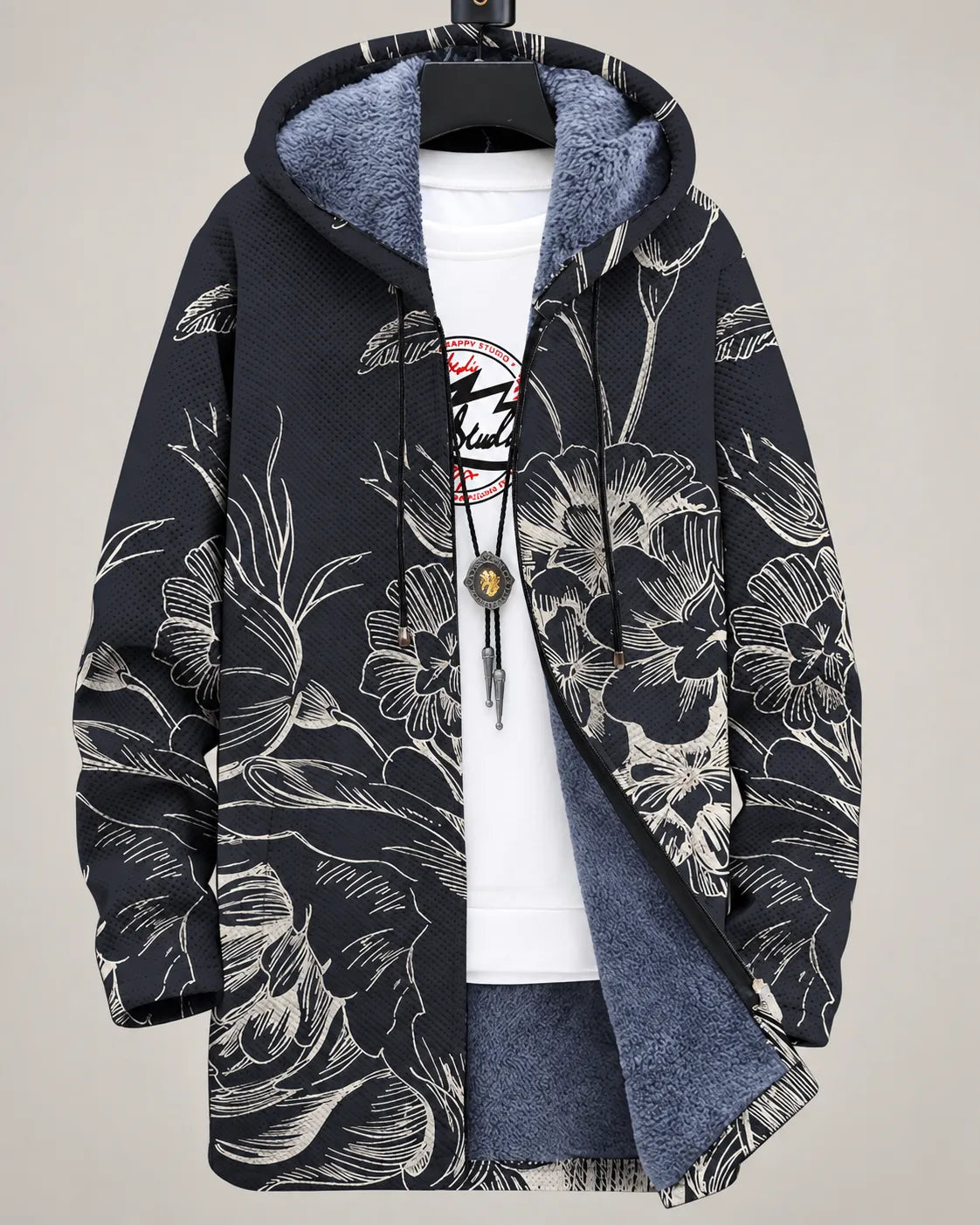 Veste à capuche Paloma en mosaïque colorée