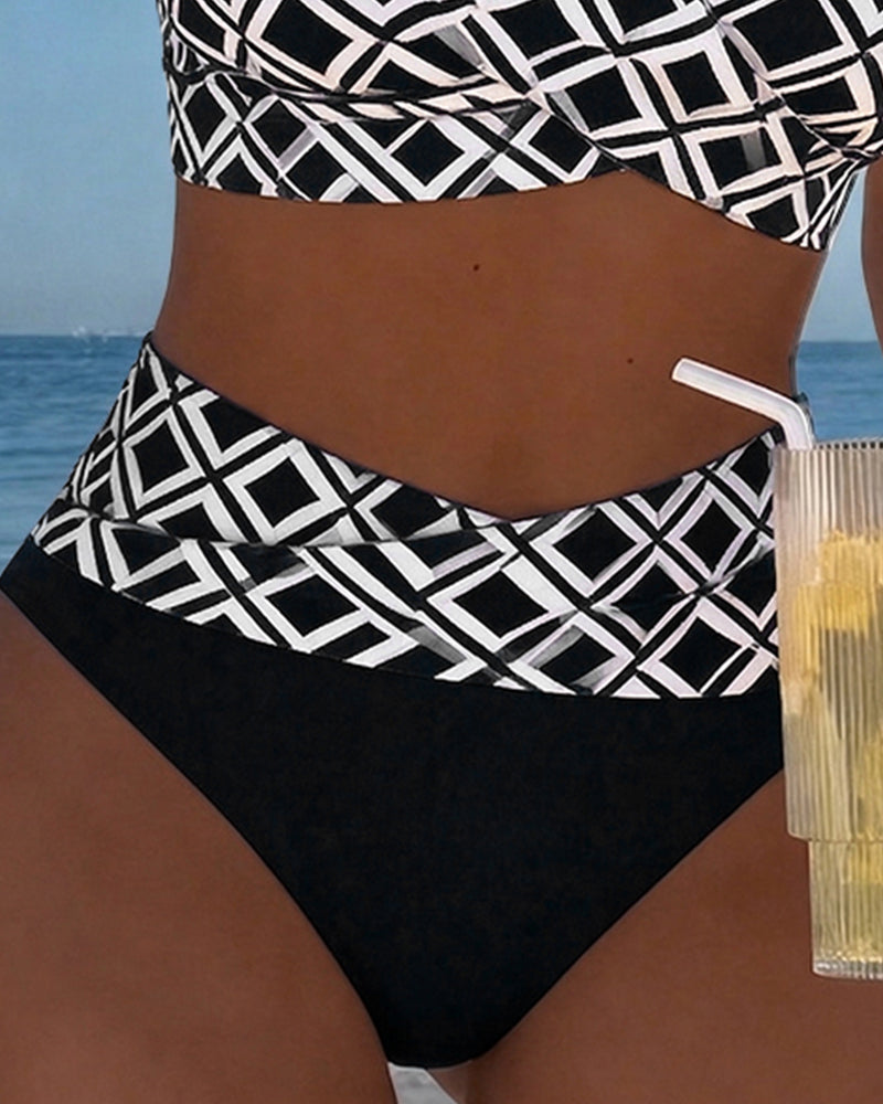 Letícia - Maillot de Bain à Motif Diamant