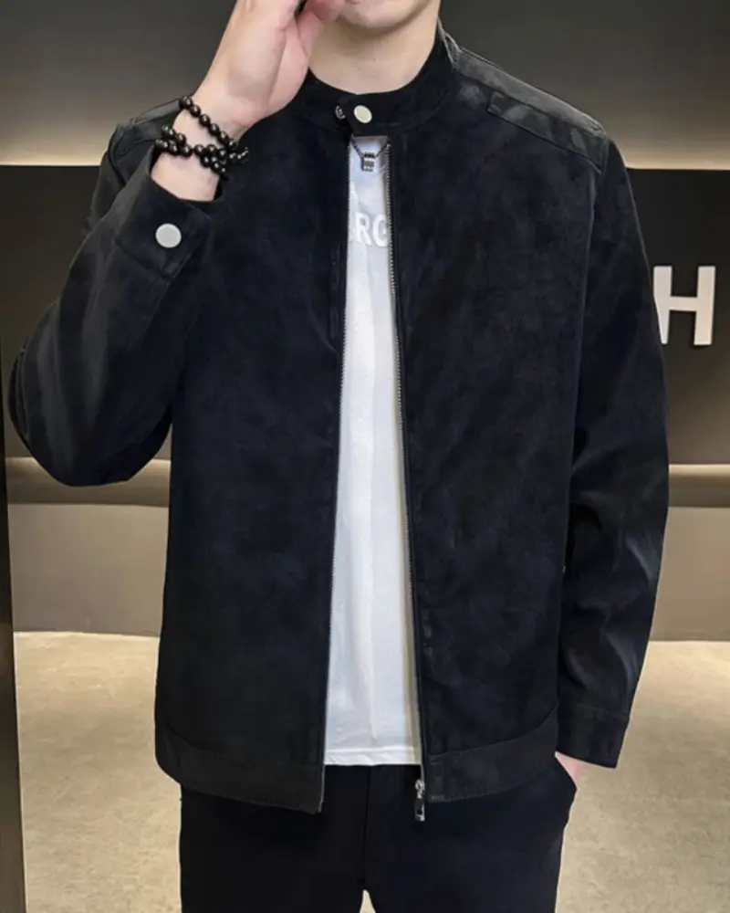 Estate Suede Leather Jacket Old Money