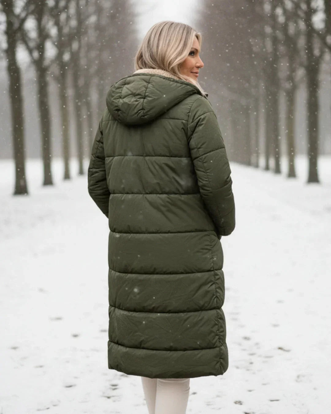Layla - Élégant Manteau Long Réversible