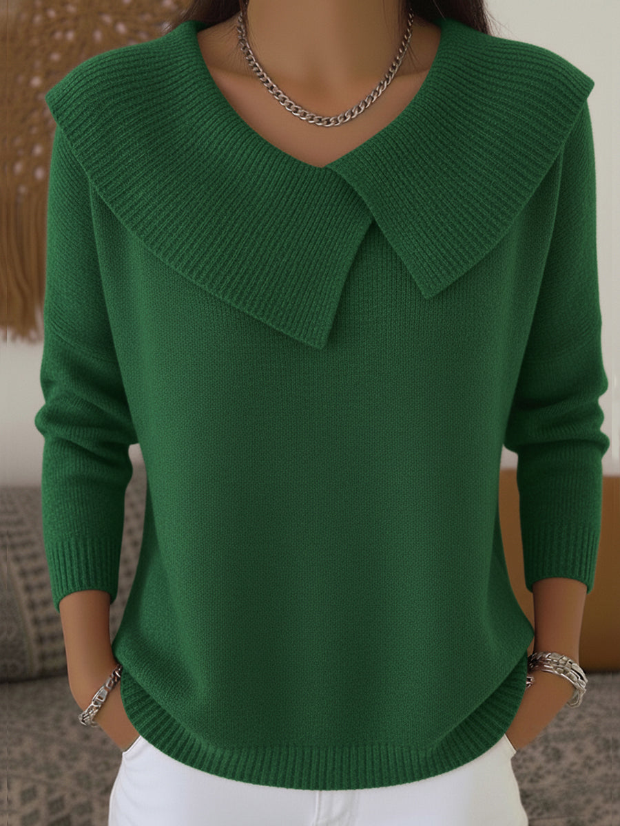 Pull confortable Danoir Paris Aerie, en tissu doux, porté sur mannequin, couleur neutre, style décontracté et moderne.