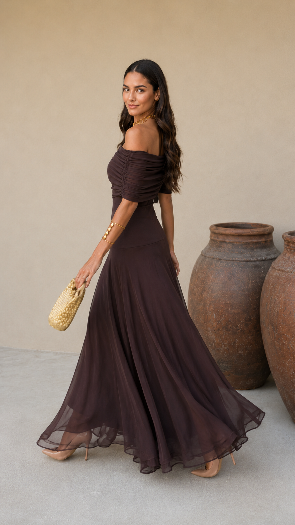 Robe Toledo marron