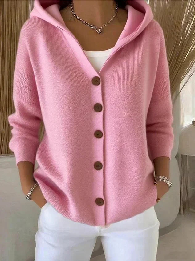 Ginevra | Cardigan en Maille avec Capuche et Boutons