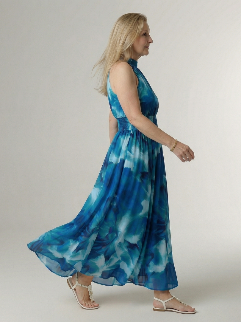 Sylin | Robe midi à licou froncé