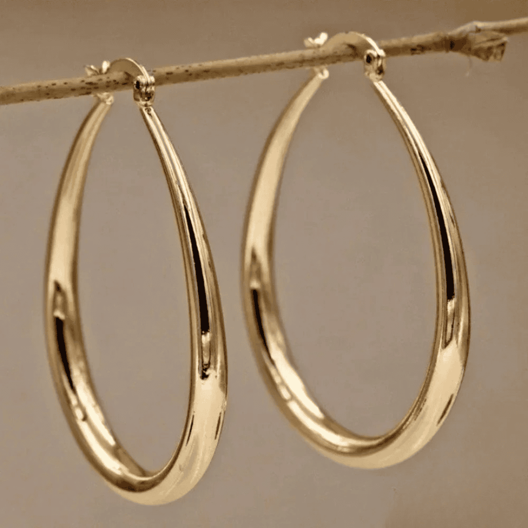 Boucles d'oreilles créoles élégantes en or