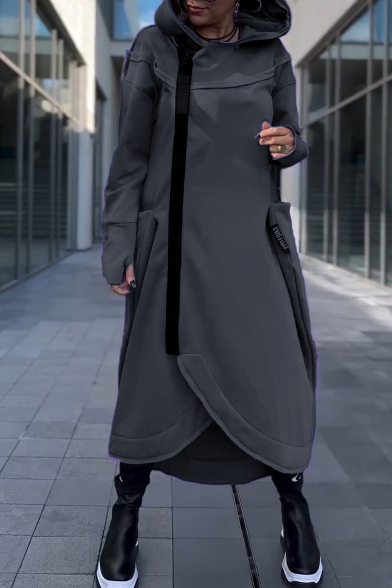 Hildegard - Robe Décontractée à Capuche