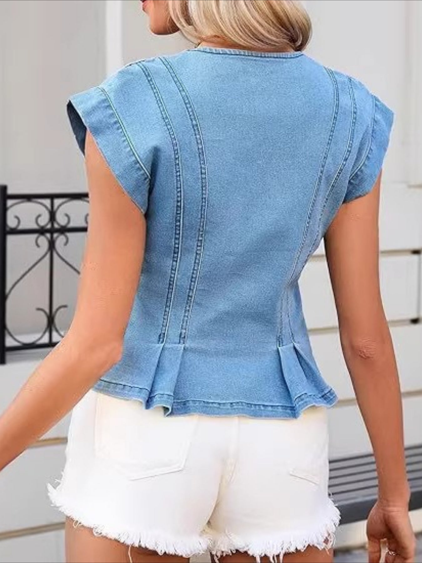 Viera | Top en jean en V